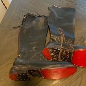 Bed Stu riding boots, never worn.  Side zipper with lace up calf.
